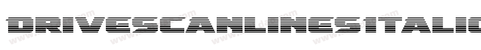 DriveScanlinesItalic-dzx7字体转换