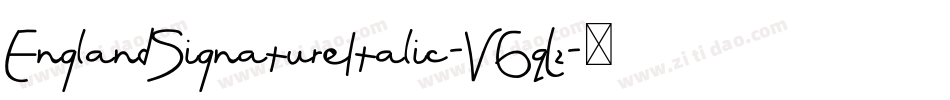 EnglandSignatureItalic-VGqLz字体转换