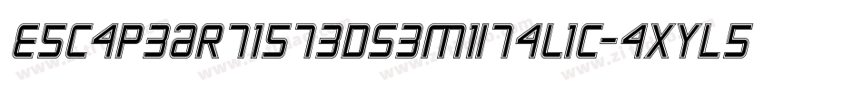 EscapeArtist3DSemiItalic-axYL5字体转换