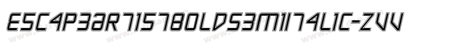 EscapeArtistBoldSemiItalic-ZVV8x字体转换