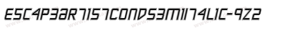 EscapeArtistCondSemiItalic-qZ2KV字体转换