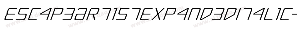 EscapeArtistExpandedItalic-p7gor字体转换