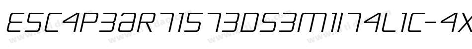 EscapeArtist3DSemiItalic-axYL5字体转换