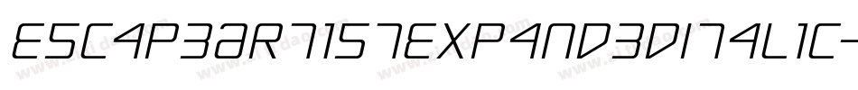 EscapeArtistExpandedItalic-p7gor字体转换