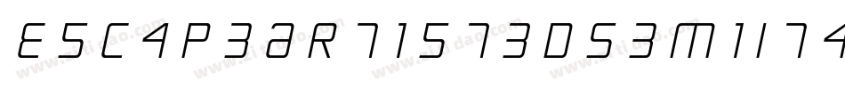 EscapeArtist3DSemiItalic-axYL5字体转换