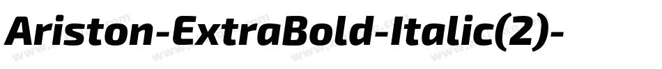 Ariston-ExtraBold-Italic(2)字体转换