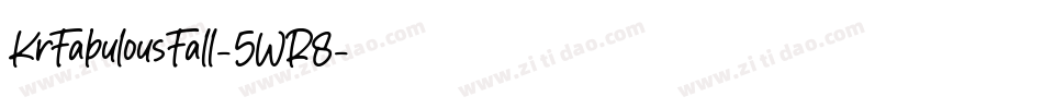 KrFabulousFall-5WR8字体转换