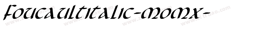 FoucaultItalic-MoMx字体转换
