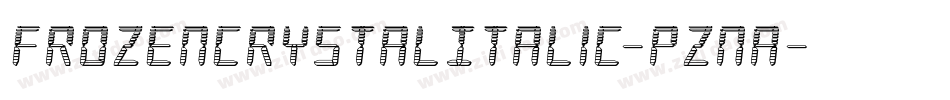 FrozenCrystalItalic-pzna字体转换