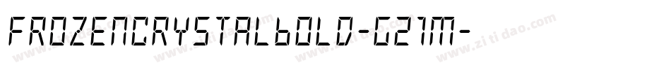 FrozenCrystalBold-G21m字体转换