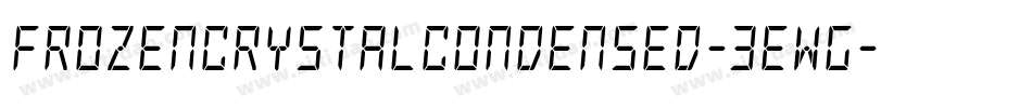 FrozenCrystalCondensed-3EWG字体转换 FrozenCrystalCondensed-3EWG字体转换