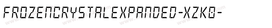 FrozenCrystalExpanded-xzK0字体转换 FrozenCrystalExpanded-xzK0字体转换