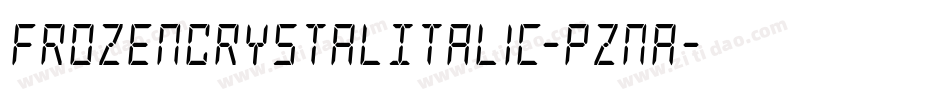 FrozenCrystalItalic-pzna字体转换