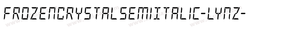 FrozenCrystalSemiItalic-lynZ字体转换