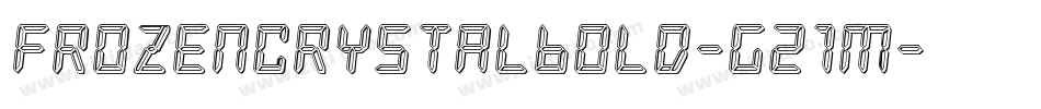 FrozenCrystalBold-G21m字体转换
