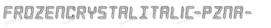 FrozenCrystalItalic-pzna字体转换
