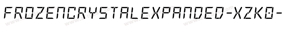 FrozenCrystalExpanded-xzK0字体转换 FrozenCrystalExpanded-xzK0字体转换