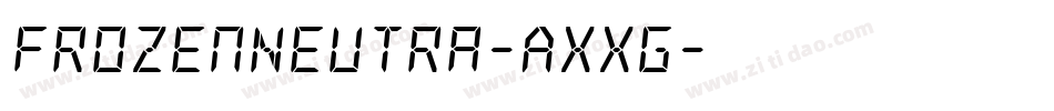 FrozenNeutra-AXXg字体转换