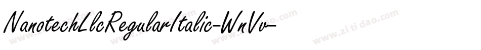 NanotechLlcRegularItalic-WnVv字体转换