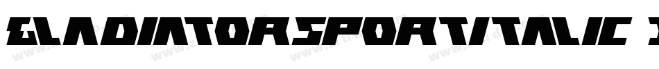 GladiatorSportItalic-xgKj字体转换