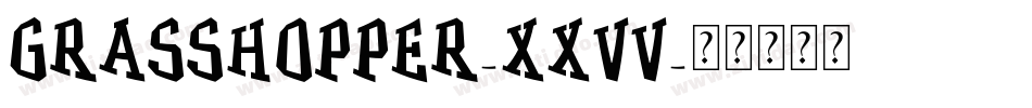 Grasshopper-xxvV字体转换