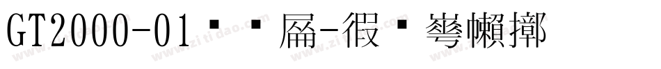GT2000-01转换器字体转换