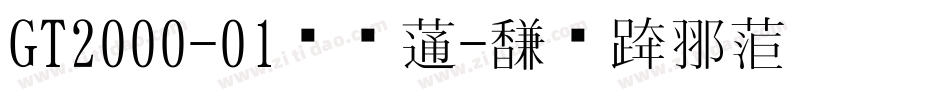 GT2000-01转换器字体转换