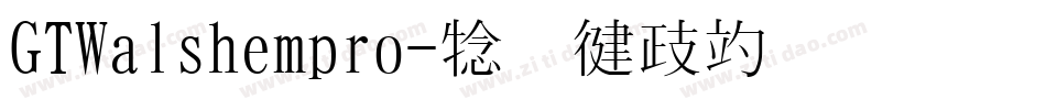 GTWalshempro字体转换