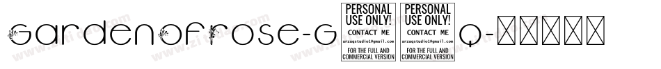 GardenOfRose-g55q字体转换