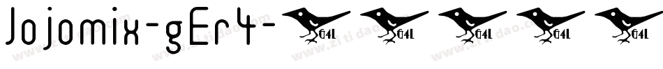Jojomix-gEr4字体转换