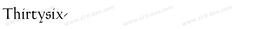 Thirtysix字体转换