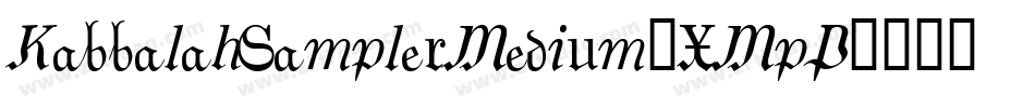 KabbalahSamplerMedium-XMpP字体转换