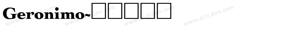 Geronimo字体转换