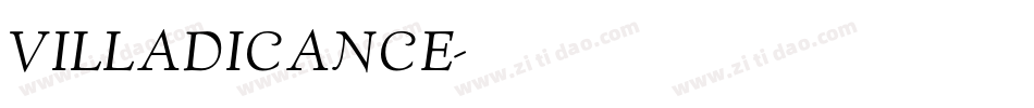 VILLADICANCE字体转换