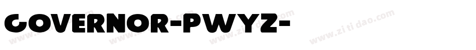 Governor-PwYZ字体转换