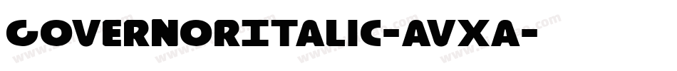 GovernorItalic-AVXA字体转换