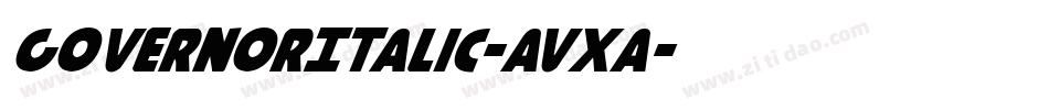 GovernorItalic-AVXA字体转换