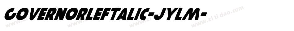 GovernorLeftalic-JYlM字体转换