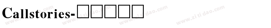 Callstories字体转换