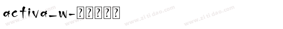activa_w字体转换