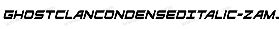 GhostClanCondensedItalic-ZAMJ字体转换