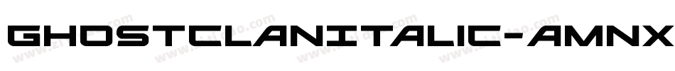 GhostClanItalic-AMnx字体转换