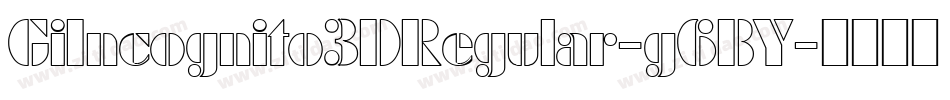 GiIncognito3DRegular-g6BY字体转换