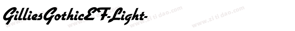 GilliesGothicEF-Light字体转换