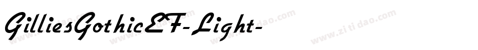 GilliesGothicEF-Light字体转换