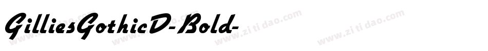GilliesGothicD-Bold字体转换