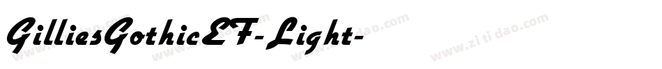 GilliesGothicEF-Light字体转换