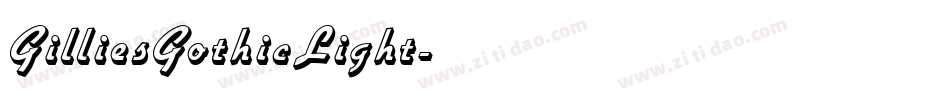 GilliesGothicLight字体转换