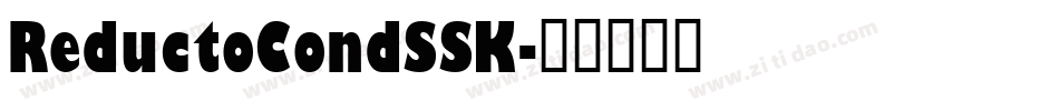 ReductoCondSSK字体转换