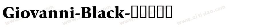 Giovanni-Black字体转换